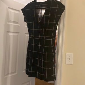 Black stripe banana republic dress